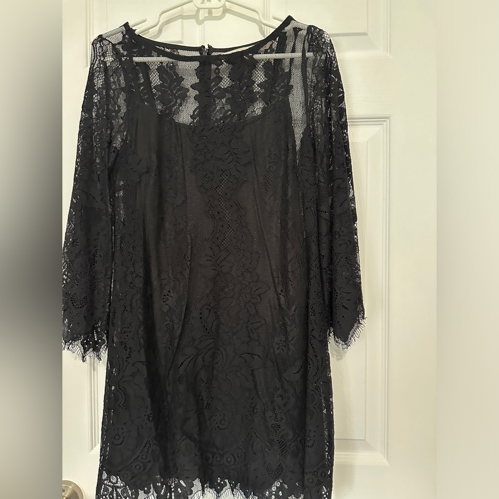 Black lace dress